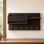Cozy Haven Wall-Mounted Mail and Key Holder - 6 Hook — detail view