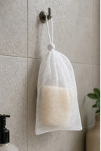 Cozy Haven White Mesh Soap Saver Bags - 10 Piece Set styled bathroom view 1