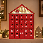Cozy Haven Wooden Advent Calendar — 24 Drawers — hero view