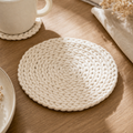 Cozy Haven Woven Coaster and Placemat - Cream Beige
