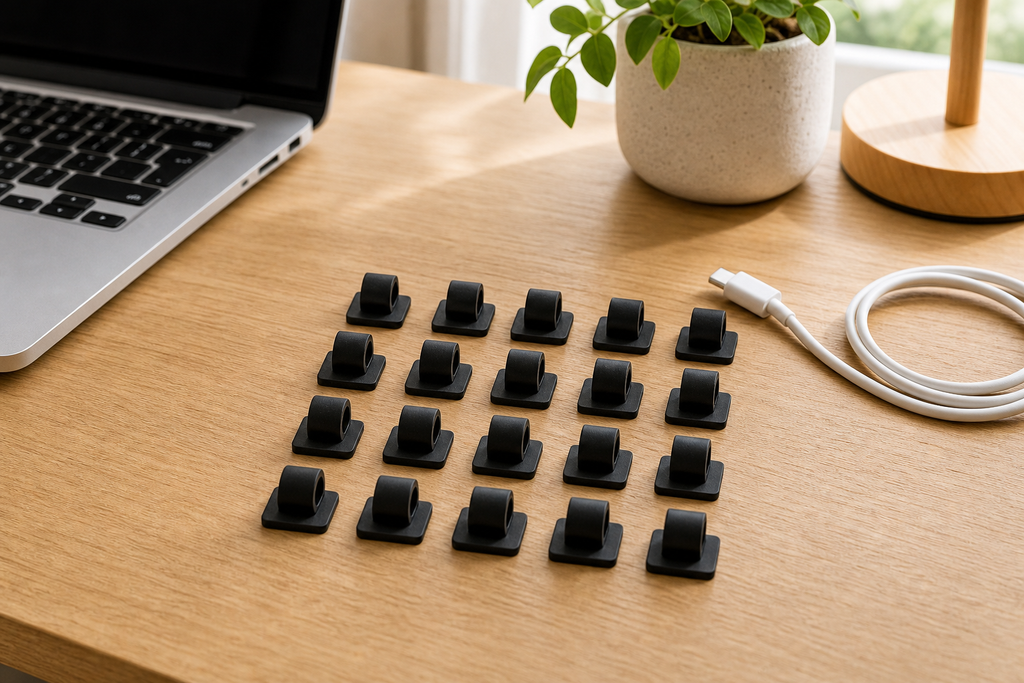 Cozy Haven Adhesive Cable Tie Clips - Black / 20-Piece Set lifestyle image