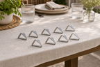 Cozy Haven Stainless Steel Tablecloth Clips shown as a larger pack on a tablecloth
