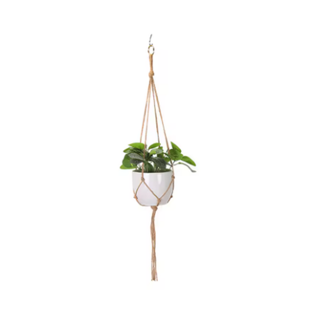 Cozy Haven Boho Macrame Hanging Planter - Style 10 - Knotted Macrame Hanger