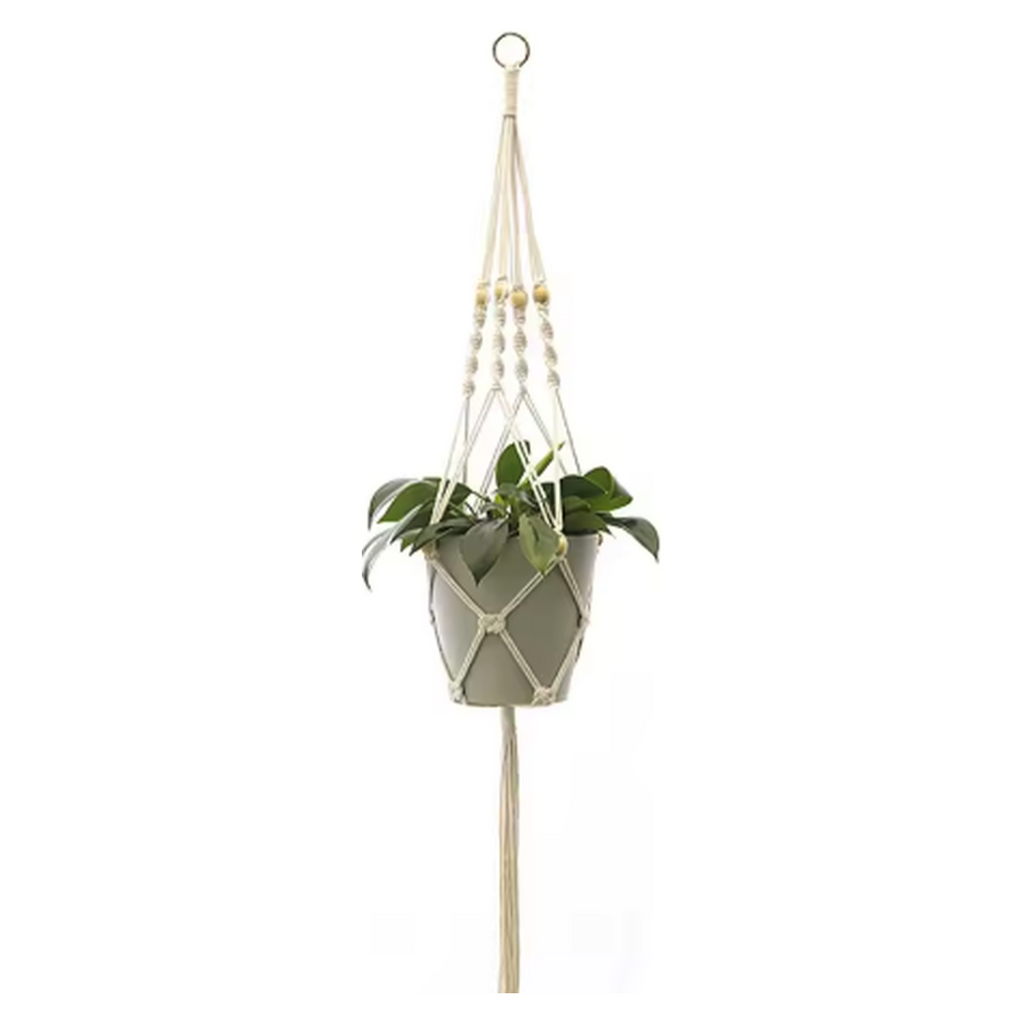 Cozy Haven Boho Macrame Hanging Planter - Style 13 - Single Pot Hanger