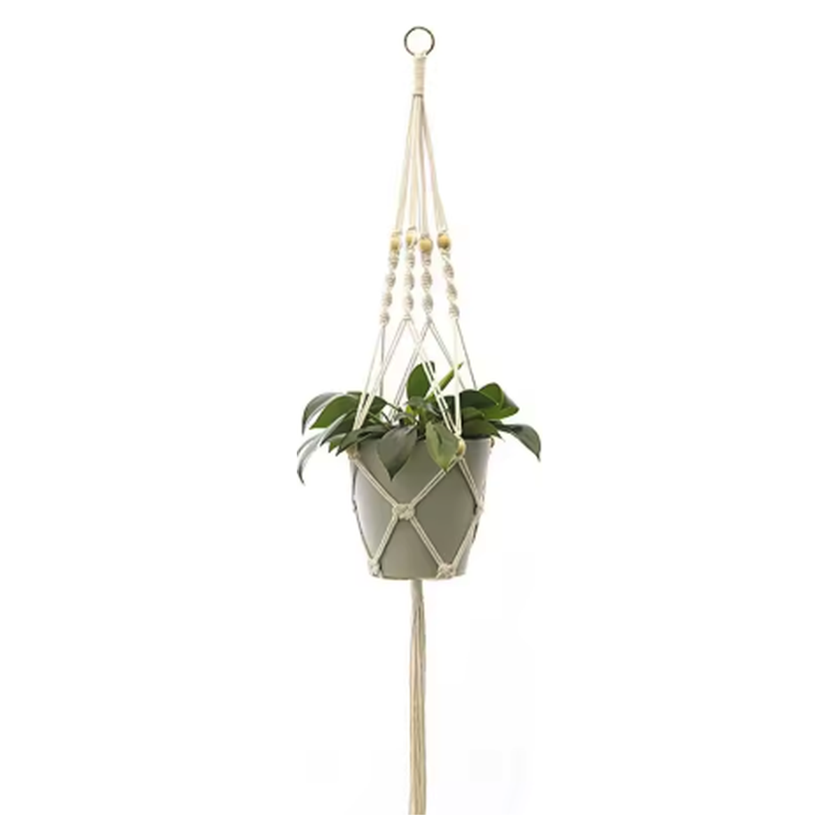 Cozy Haven Boho Macrame Hanging Planter - Style 13 - Single Pot Hanger