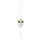 Cozy Haven Boho Macrame Hanging Planter - Style 15 - White Macrame Hanger