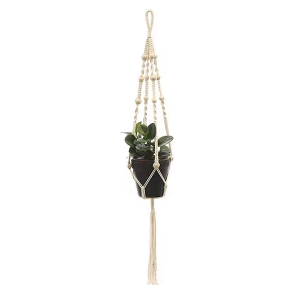 Cozy Haven Boho Macrame Hanging Planter - Style 1 - Simple Macrame Hanger