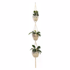 Cozy Haven Boho Macrame Hanging Planter - Style 2 - Triple Pot Hanger