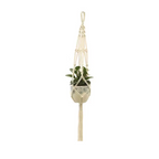 Cozy Haven Boho Macrame Hanging Planter - Style 3 - Beaded Macrame Hanger
