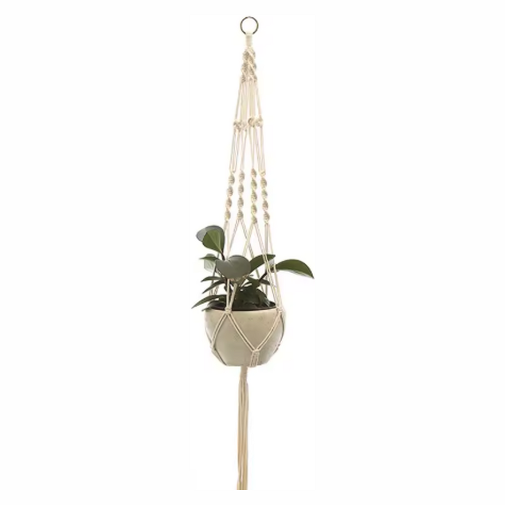 Cozy Haven Boho Macrame Hanging Planter - Style 4 - Twisted Macrame Hanger