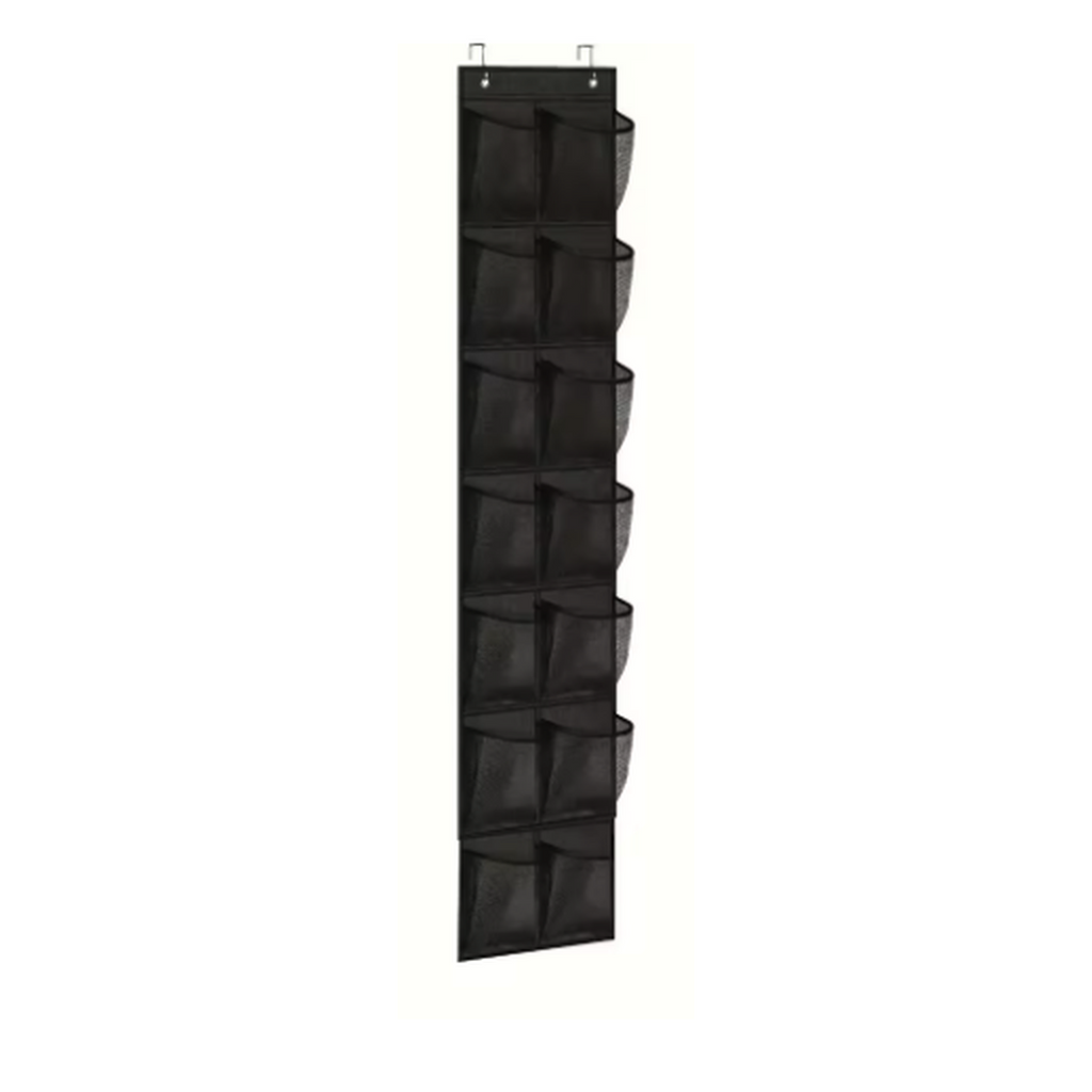 Cozy Haven Closet Over Door Hanging Organizer - Black / 14 Pockets