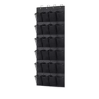 Cozy Haven Closet Over Door Hanging Organizer - Black / 24 Pockets