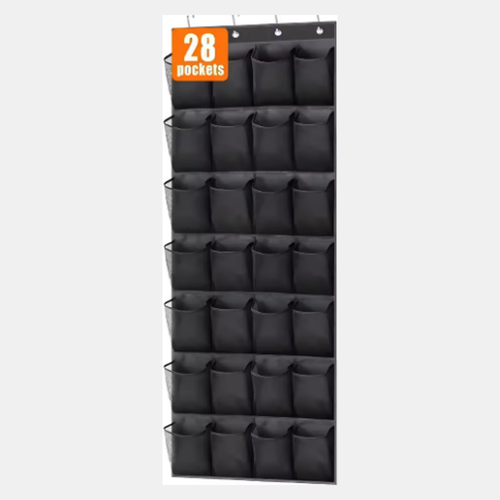Cozy Haven Closet Over Door Hanging Organizer - Black / 28 Pockets
