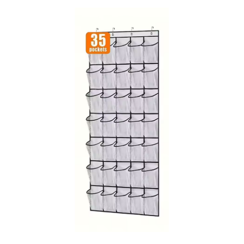 Cozy Haven Closet Over Door Hanging Organizer - White / 35 Pockets