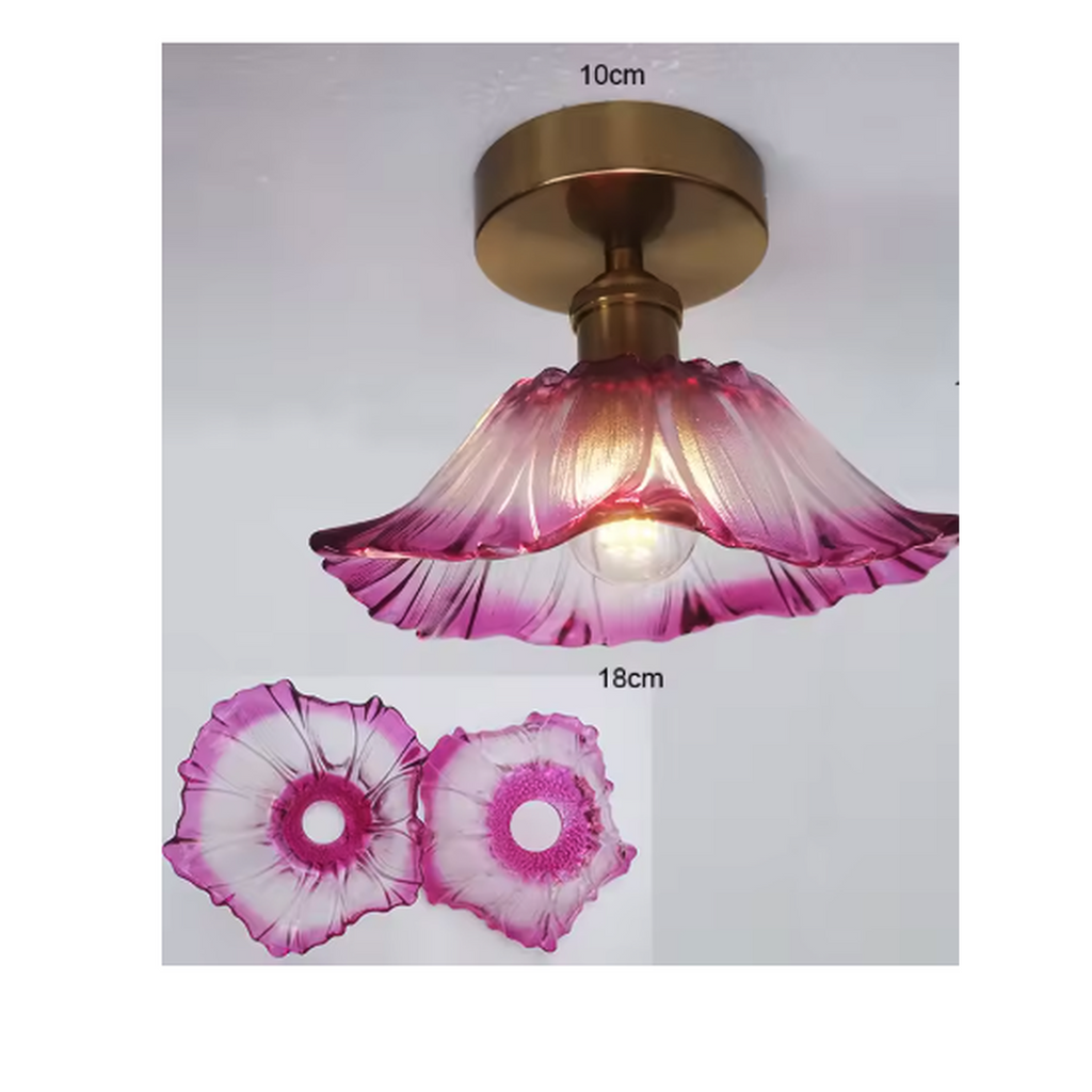 Cozy Haven Flower Stained Glass Light Collection - Style N