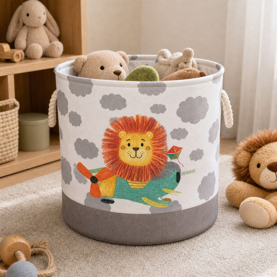 Handled Toy Storage Basket