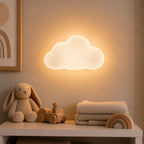 Cozy Haven Nursery Wall Night Light - Cloud, Star, Flower and Shell styled lighting view 1 for Cloud 24 cm / 3-Color Temperature; Cloud 24 cm / Remote Control