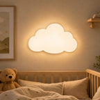 Cozy Haven Nursery Wall Night Light - Cloud, Star, Flower and Shell styled lighting view 4 for Cloud 30 cm / 3-Color Temperature; Cloud 30 cm / Remote Control