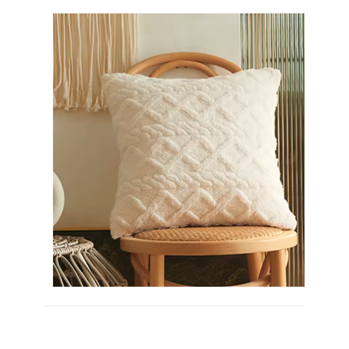 Cozy Haven Checker Tufted Pillow Cover Set supplier reference Cream White