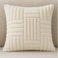 Cozy Haven Textured Throw Pillow Cover - 45 x 45 cm - Cream White - 45 x 45 cm