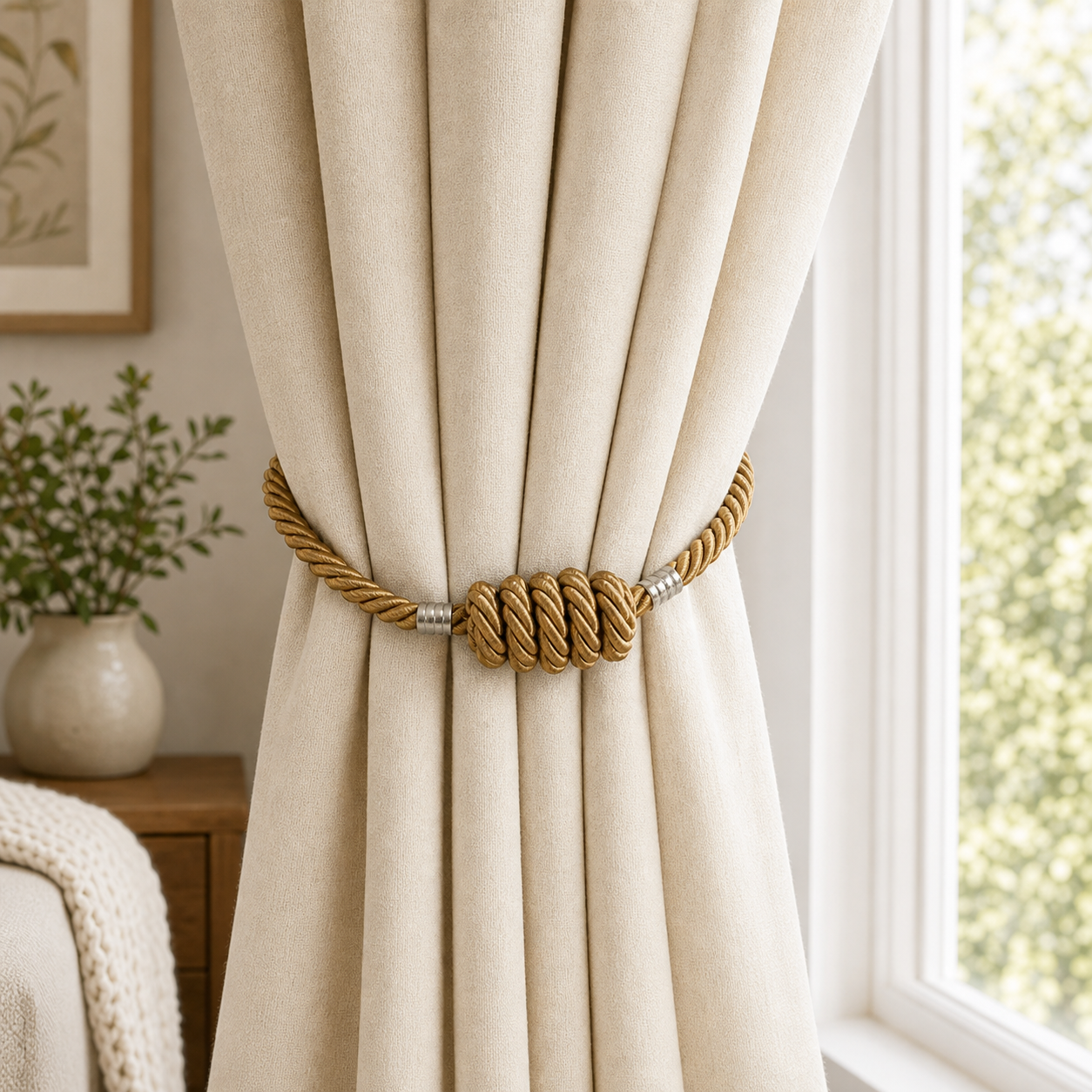 Cozy Haven Magnetic Curtain Tieback - 49 cm - Dark Gold - 49 cm