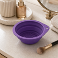 Cozy Haven Silicone Makeup Brush Cleaning Bowl - Deep Purple Silicone Makeup Brush Cleaning Bowl lifestyle image 1