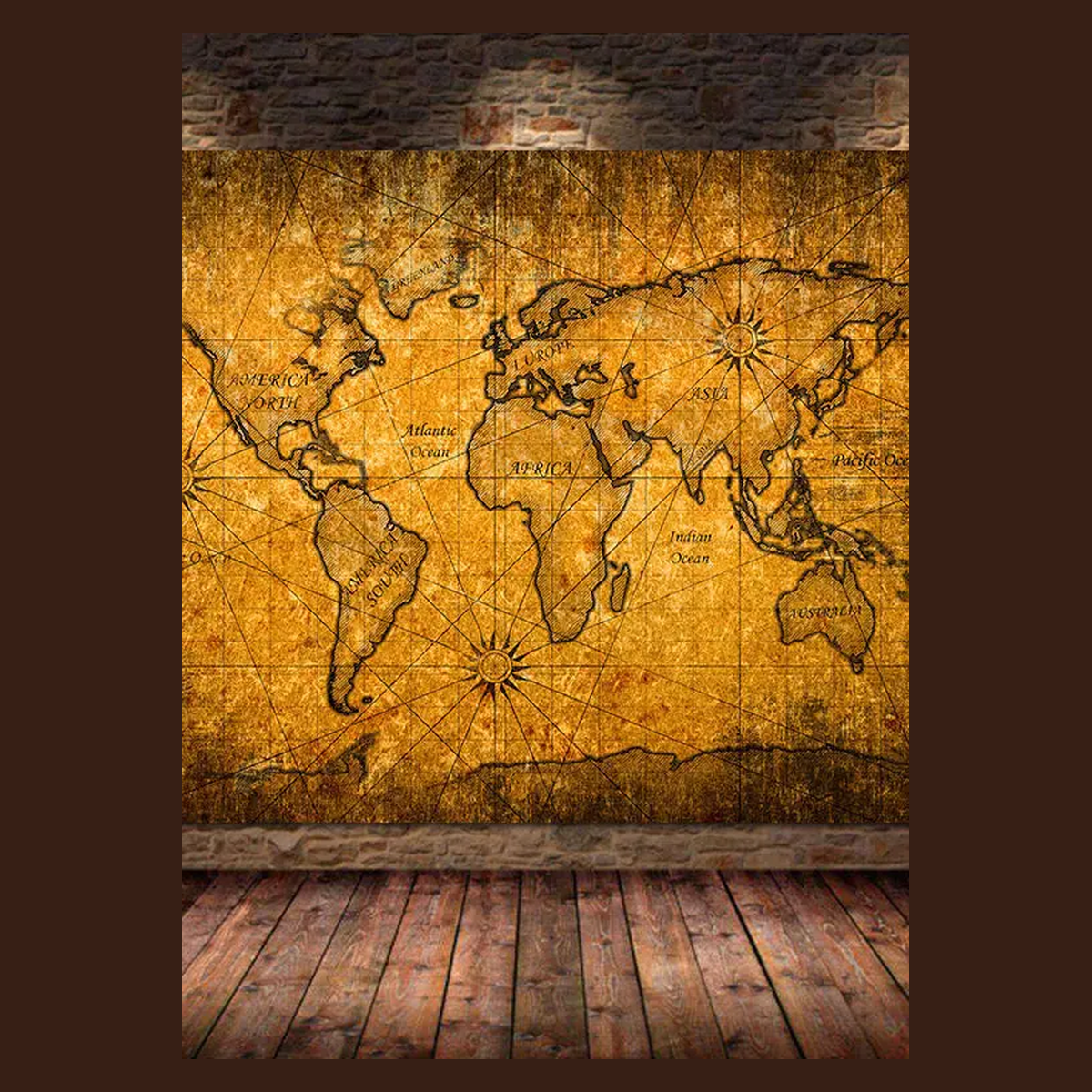 Cozy Haven Vintage Map Wall Art Canvas Set - 3 Piece World Travel Prints 12x16 Inch Framed - Living Room & Bedroom supplier exact visual Default