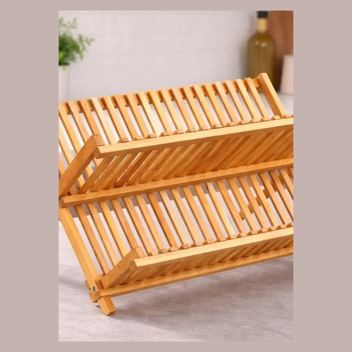 Cozy Haven Plate Holder Bamboo Dish Drying Rack supplier reference Default