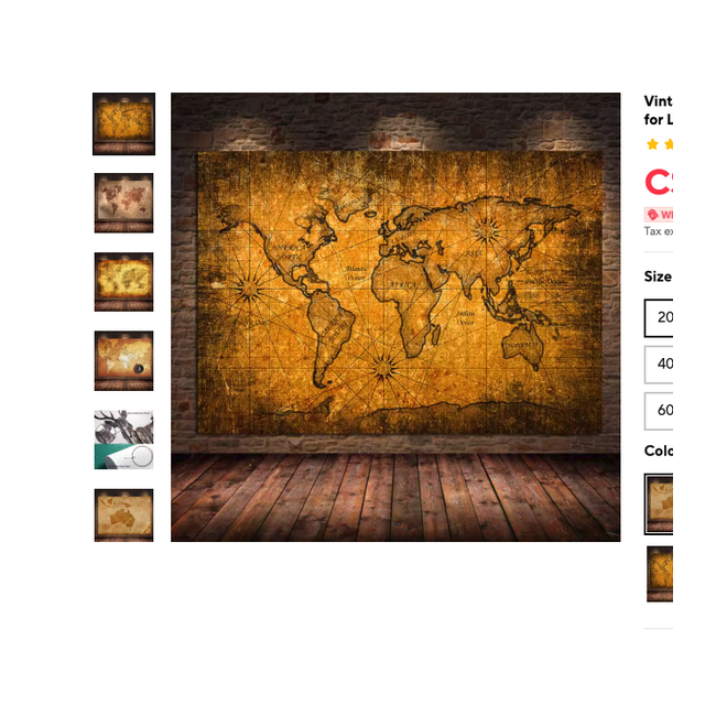 Cozy Haven Vintage Map Wall Art Canvas Set - 3 Piece World Travel Prints 12x16 Inch Framed - Living Room & Bedroom supplier exact visual Default