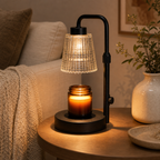 Cozy Haven Dimmable Candle Warmer Lamp styled lighting view 2