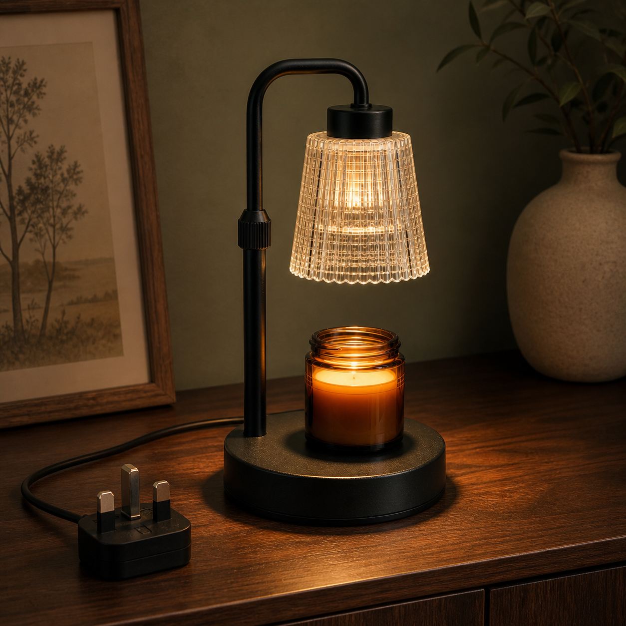 Cozy Haven Dimmable Candle Warmer Lamp lifestyle image 9 for UK