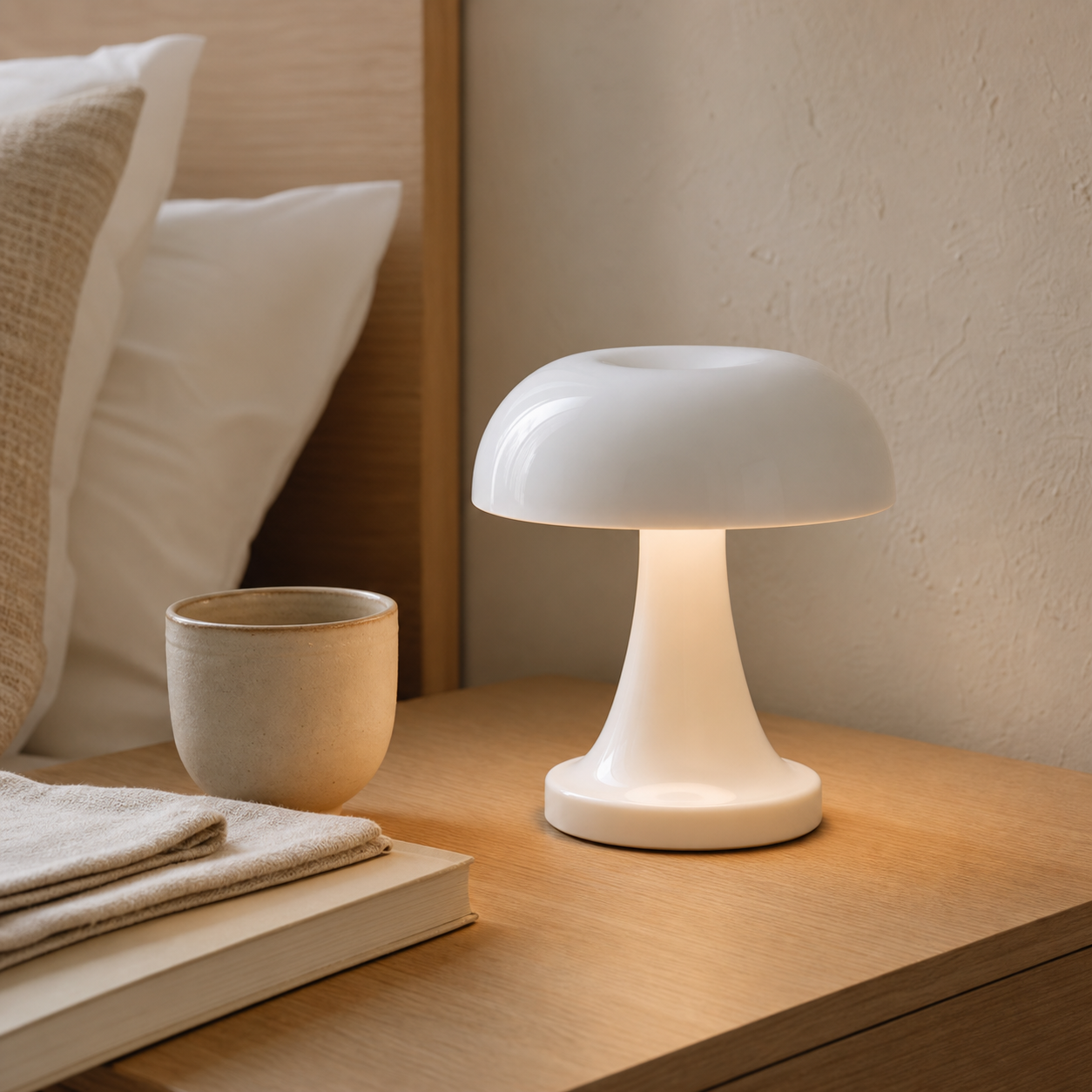 Cozy Haven Dimmable LED Mushroom Table Lamp lifestyle image 1 for White