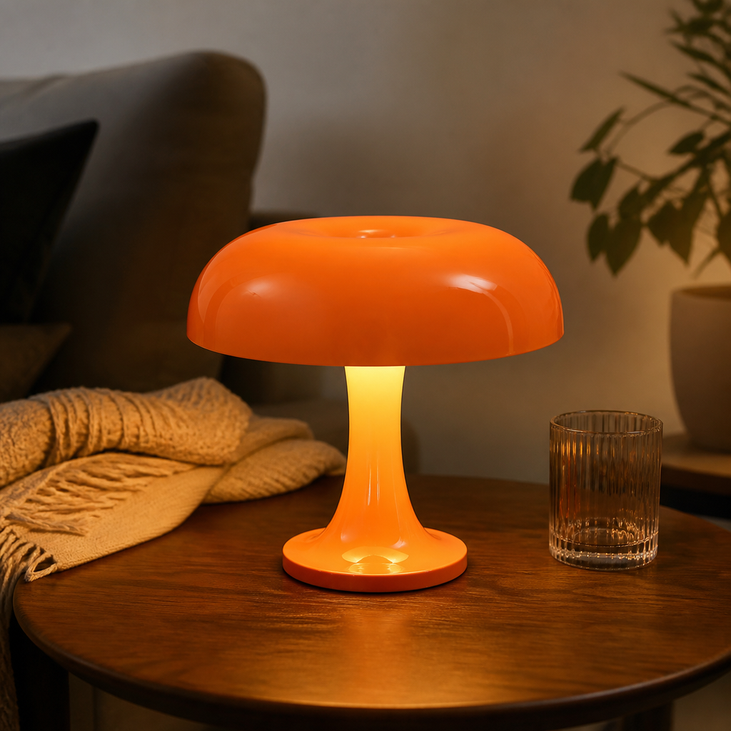 Cozy Haven Dimmable LED Mushroom Table Lamp lifestyle image 3 for Orange