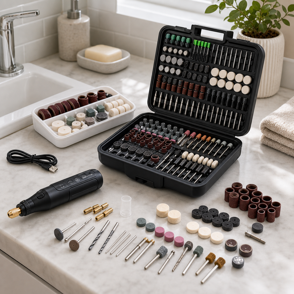 Cozy Haven Drill + 306-Piece Brush Set Mini Cordless Cleaning Drill Brush Kit lifestyle image drill_306
