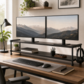 Cozy Haven Dual-Monitor Monitor Riser Shelf lifestyle image 1