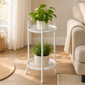 Cozy Haven Two-Tier Metal Plant Stand - White Small
