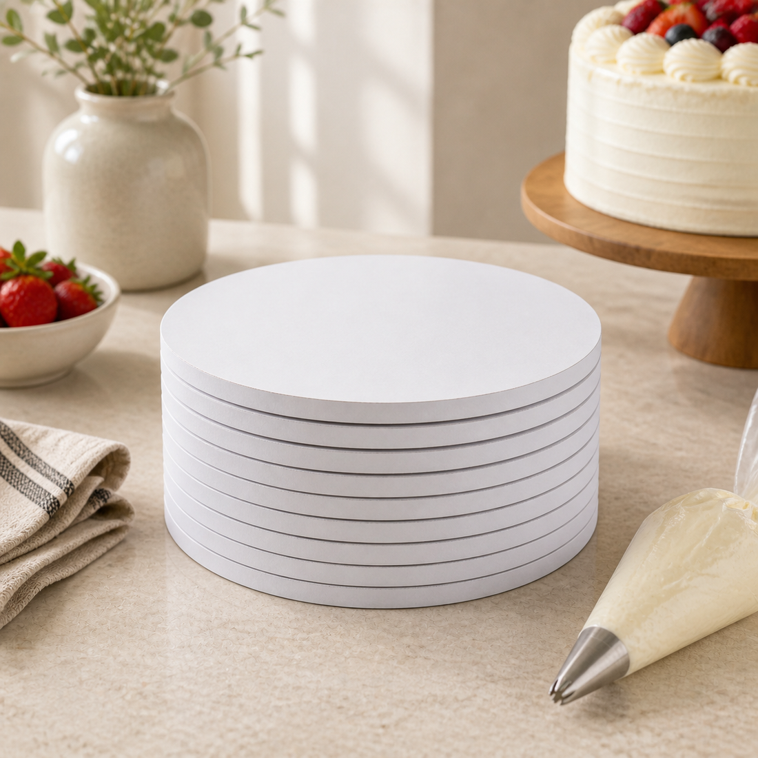 Round Cake Board Set - 10 Piece