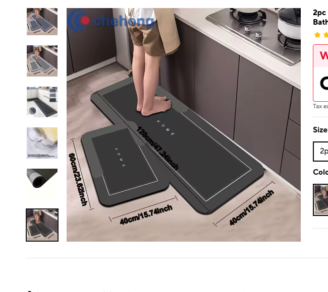 Cozy Haven Diatomite Quick Dry Bath Mat Set supplier reference FGZN-