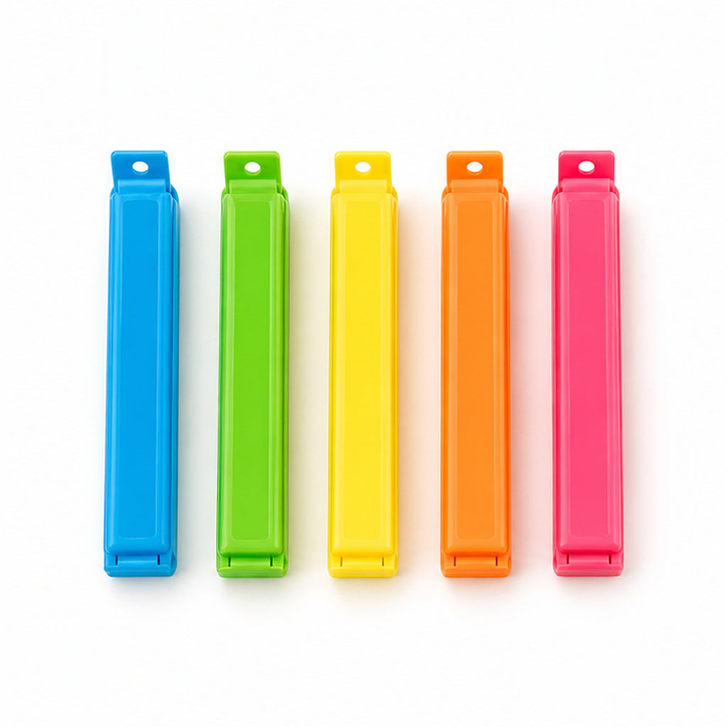 Cozy Haven Colorful Food Bag Clips - 5-piece 11 cm colorful food bag clip set
