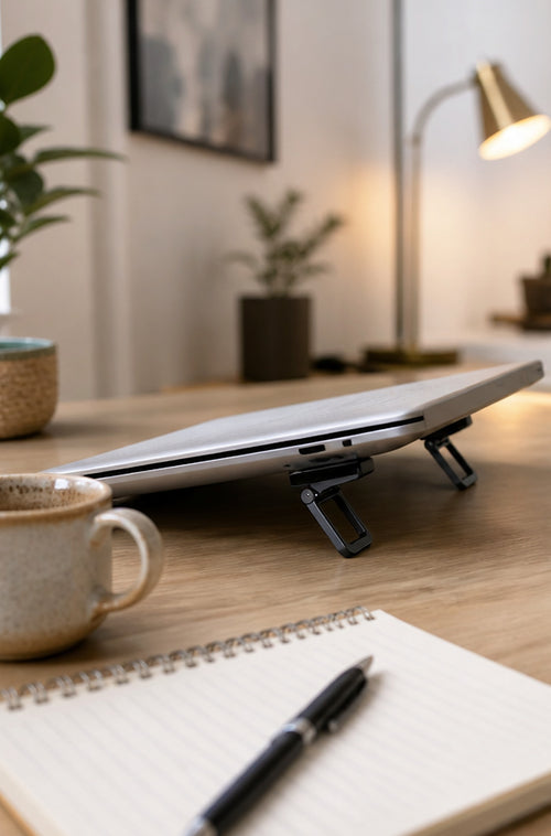 Cozy Haven Black Foldable Laptop Riser Feet - 2 Piece Set product photo 1