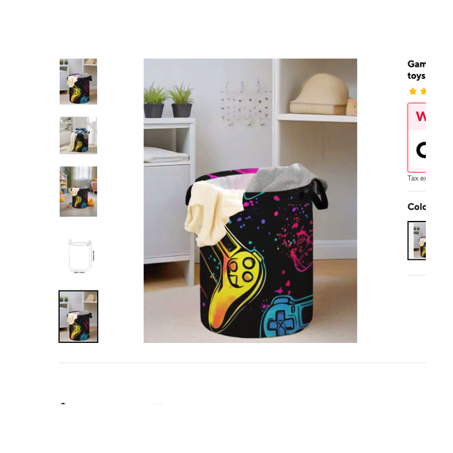 Cozy Haven Canvas Toy Storage Basket supplier exact visual game console