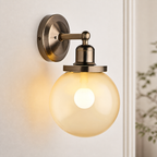 Cozy Haven Glass Globe Plug In Wall Sconce lifestyle image 12