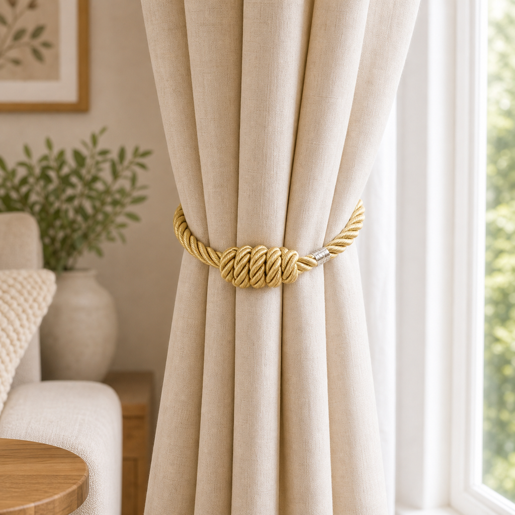 Cozy Haven Magnetic Curtain Tieback - 49 cm - Gold - 49 cm
