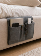 Cozy Haven Dark Gray Felt Bedside Pocket Organizer product photo 1