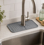 Cozy Haven Gray Silicone Faucet Drip Mat product photo 1