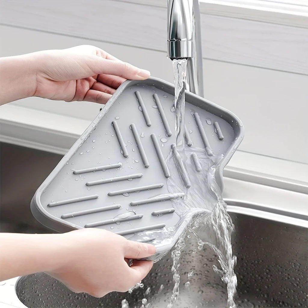 Cozy Haven Gray Sink Caddy Drain Tray lifestyle image 2