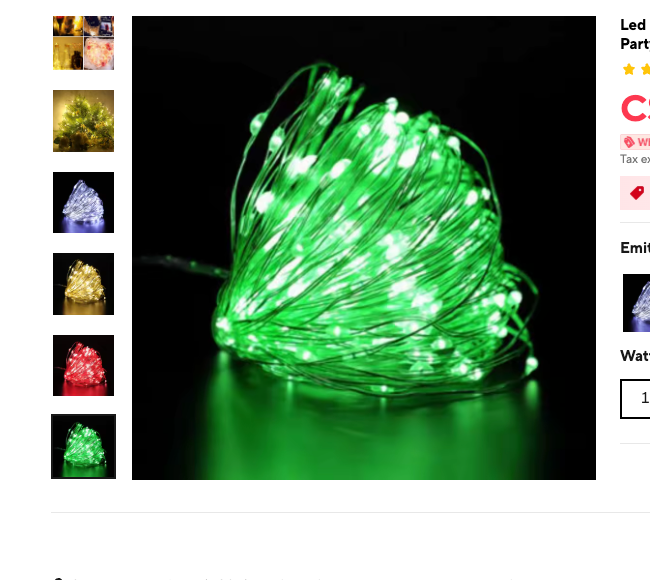 Cozy Haven LED Fairy String Lights 33ft Copper Wire - 100 LED Waterproof Battery Operated Decorative Lights - Bedroom supplier reference green