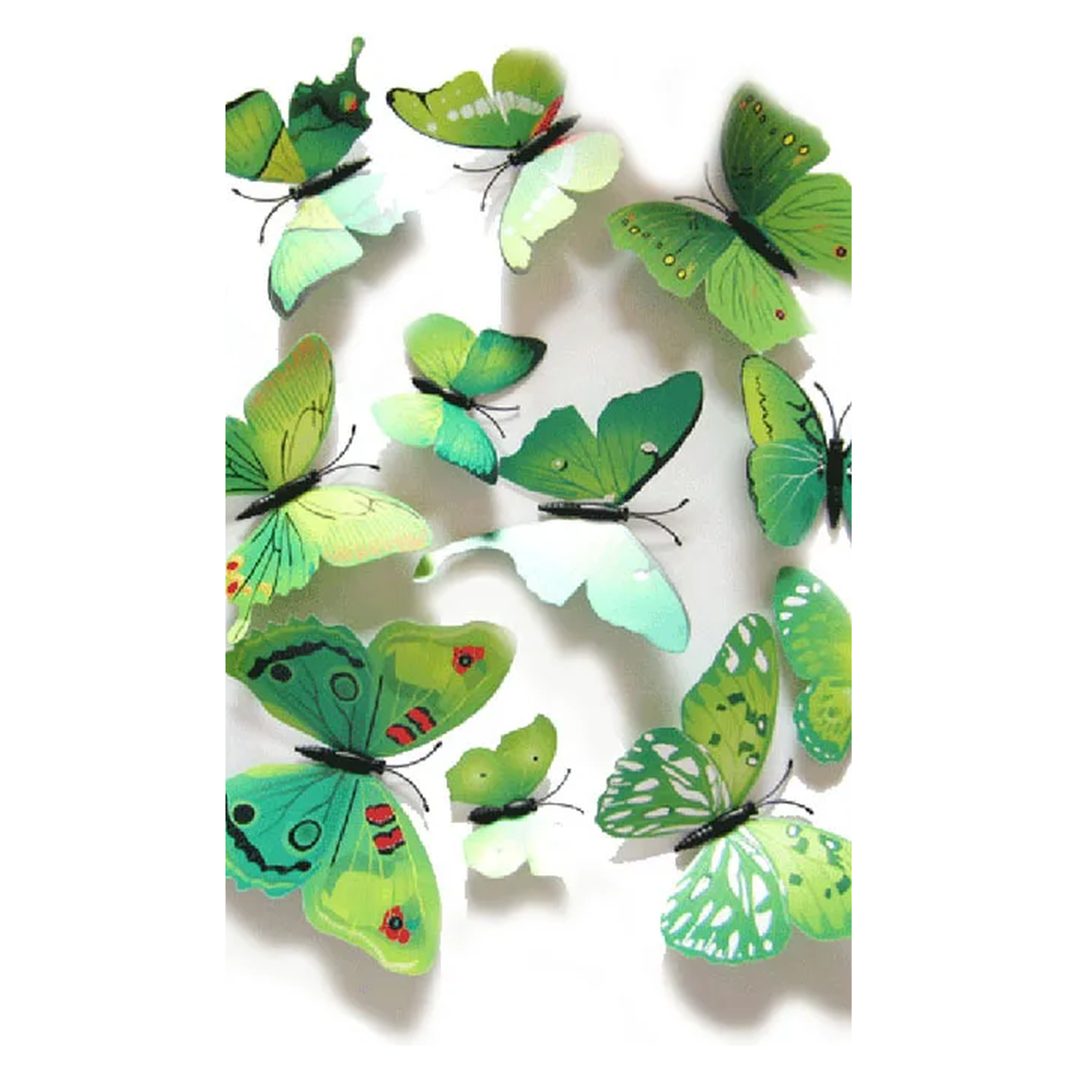 Cozy Haven 3D Butterfly Wall Stickers 12-Piece Set - Bedroom supplier exact visual green