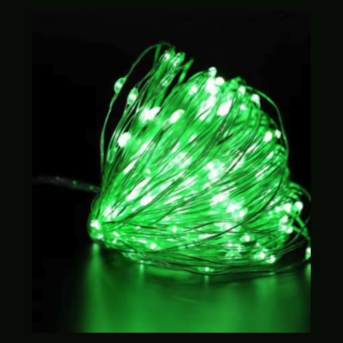 Cozy Haven LED Fairy String Lights 33ft Copper Wire - 100 LED Waterproof Battery Operated Decorative Lights - Bedroom supplier reference green