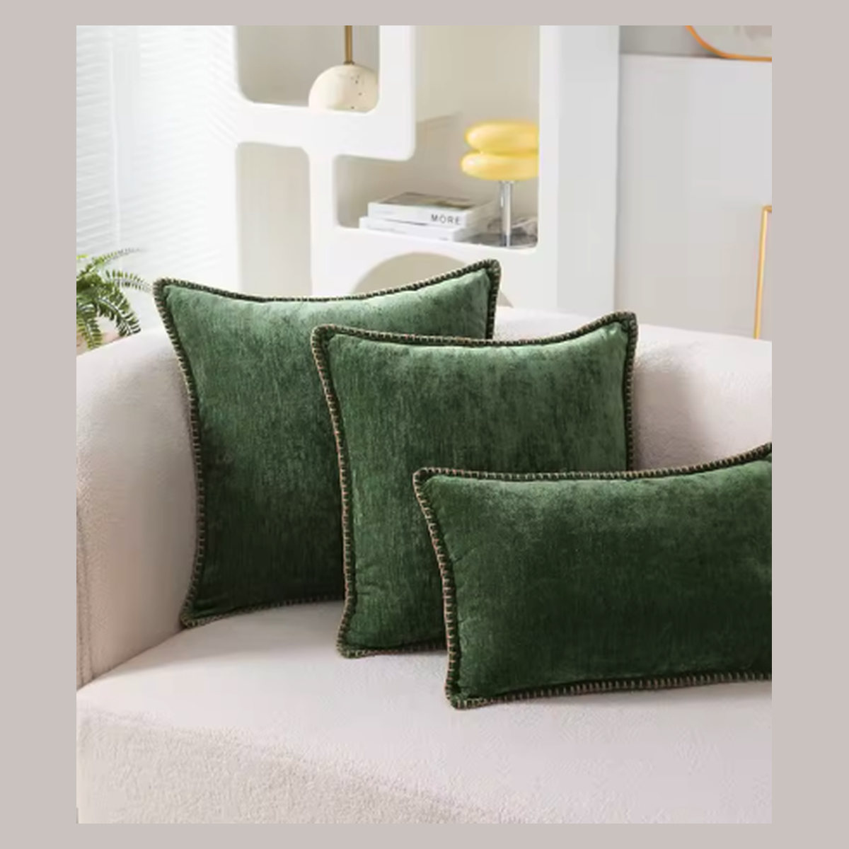 Cozy Haven Velvet Throw Pillow Covers Set - 4 Pack Luxury Square Cushion Cases 18x18 Inch - Bedroom supplier reference Green